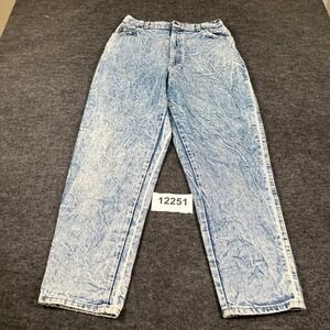 Vintage Male Tapered Leg Jeans Womens 15 Blue Denim Cotton Acid Wash Streetwear